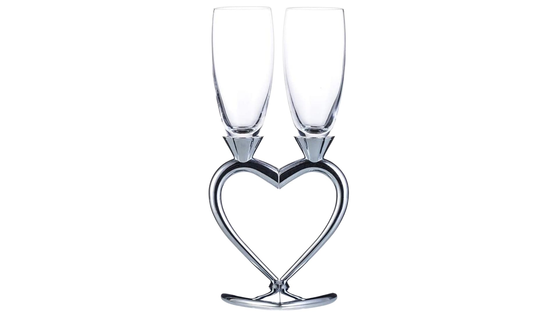 copas de cristal forma corazon