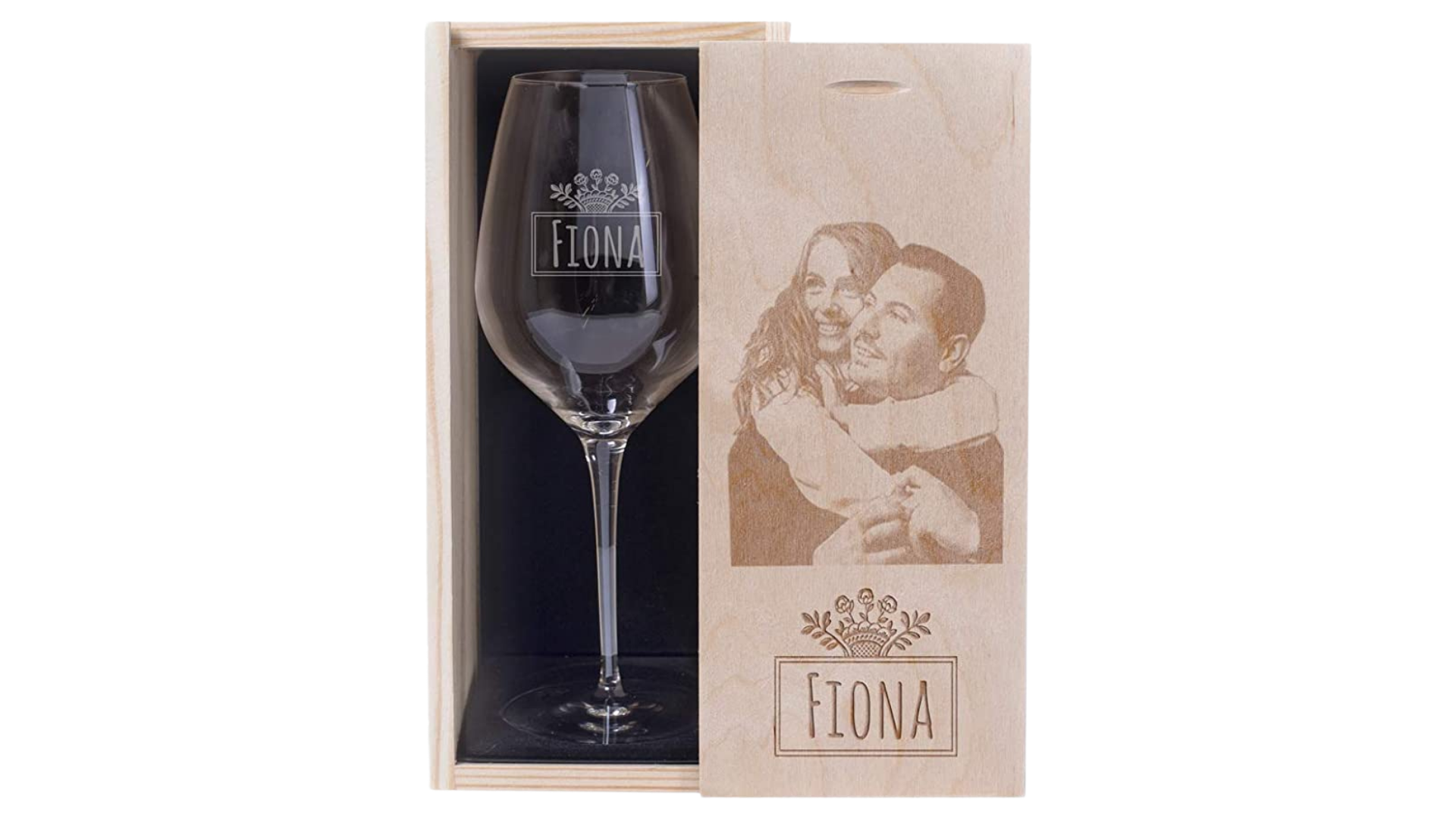 copas de vino con caja personalizada